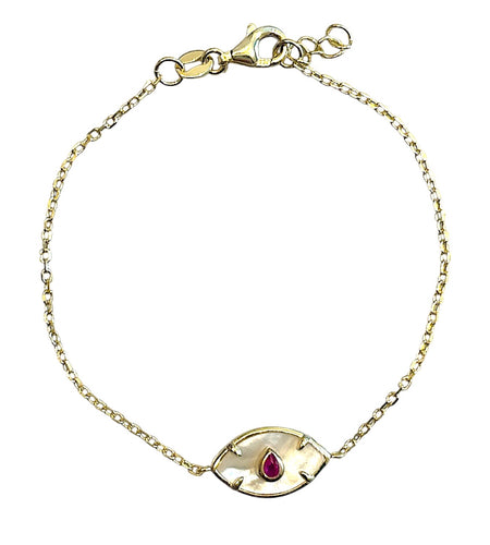 Mother of pearl Evil eye Bracelet
