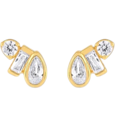 Mini Triple Stone Studs