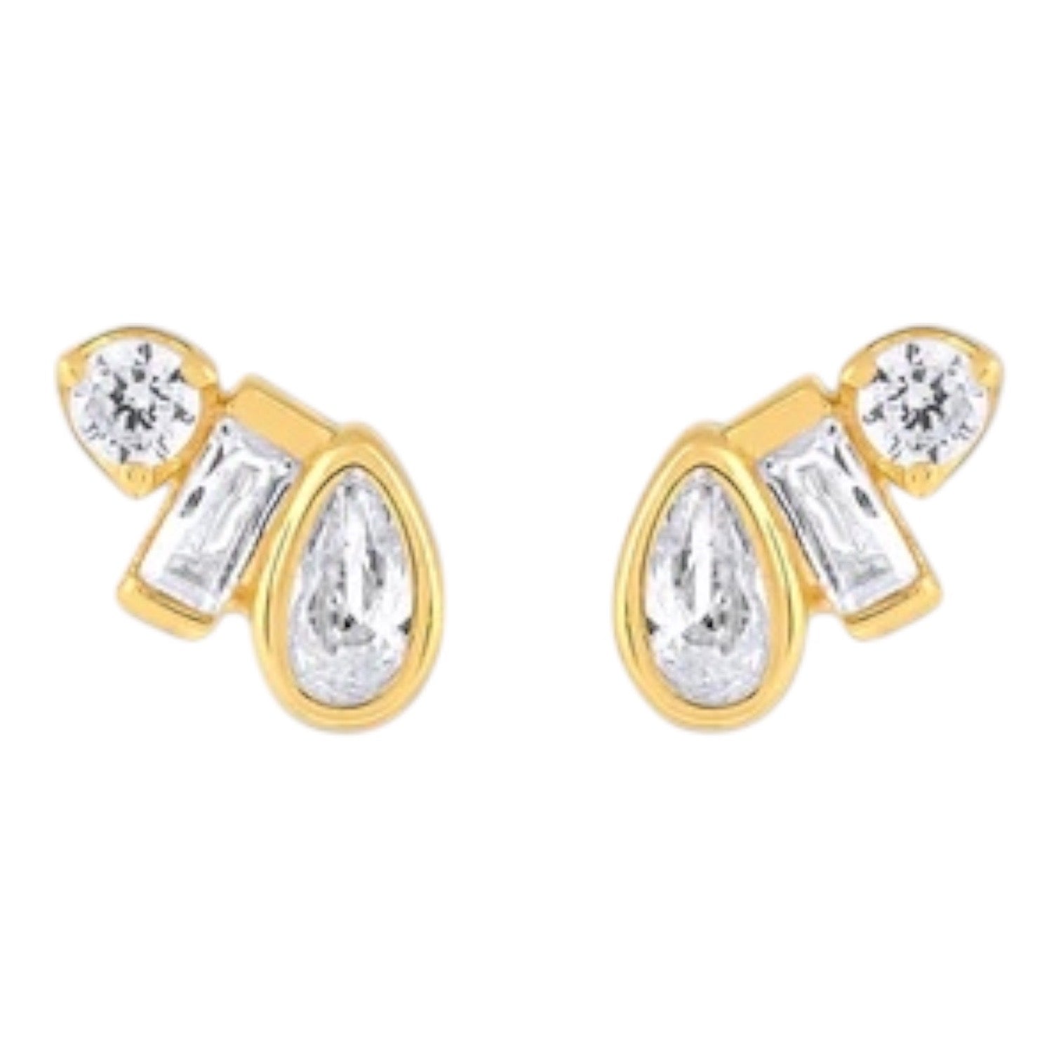 Mini Triple Stone Studs