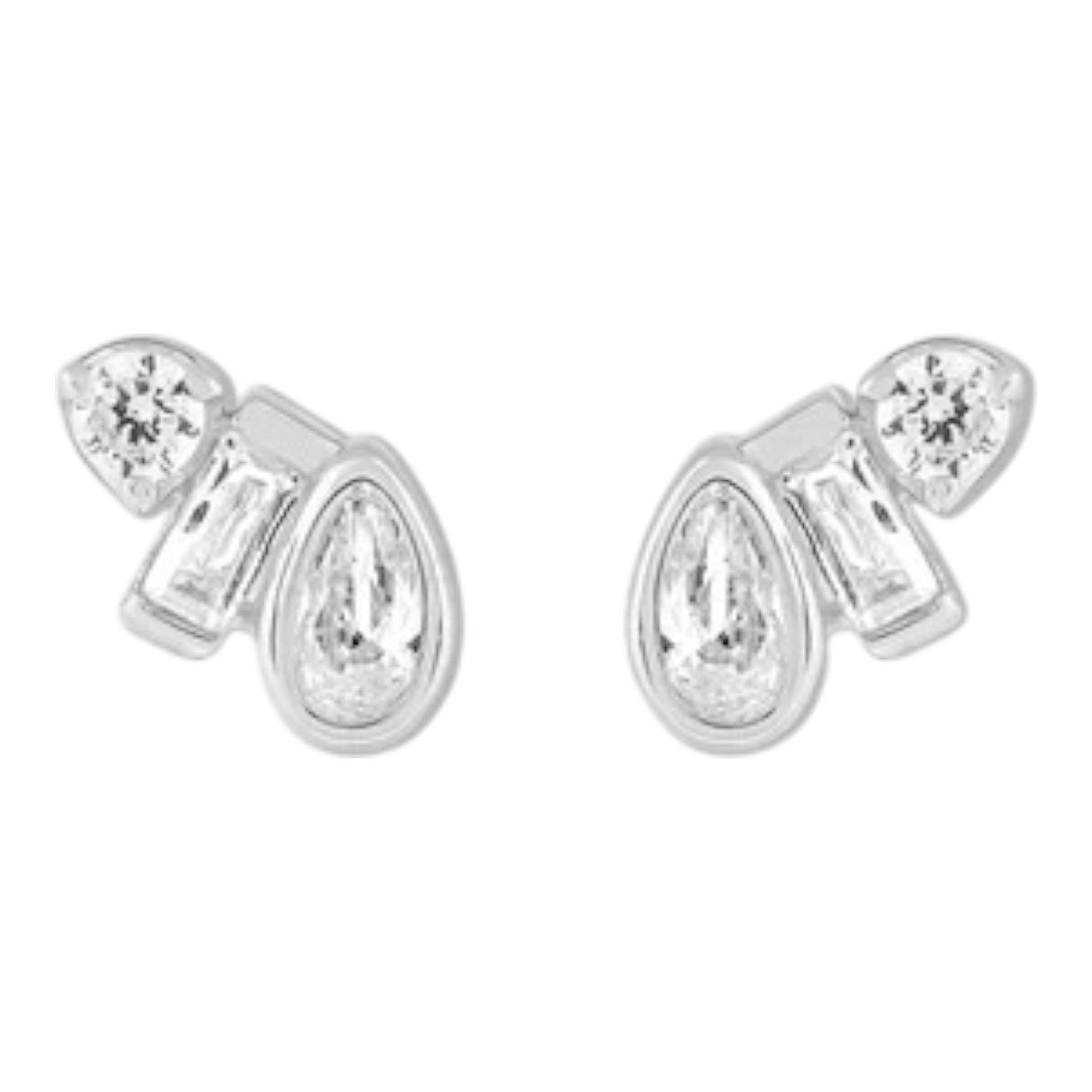 Mini Triple Stone Studs