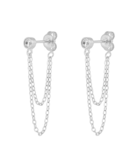 Bubble Chain Drop Earrings