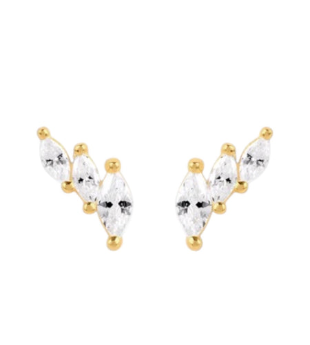 Mini Graduated Marquise Studs