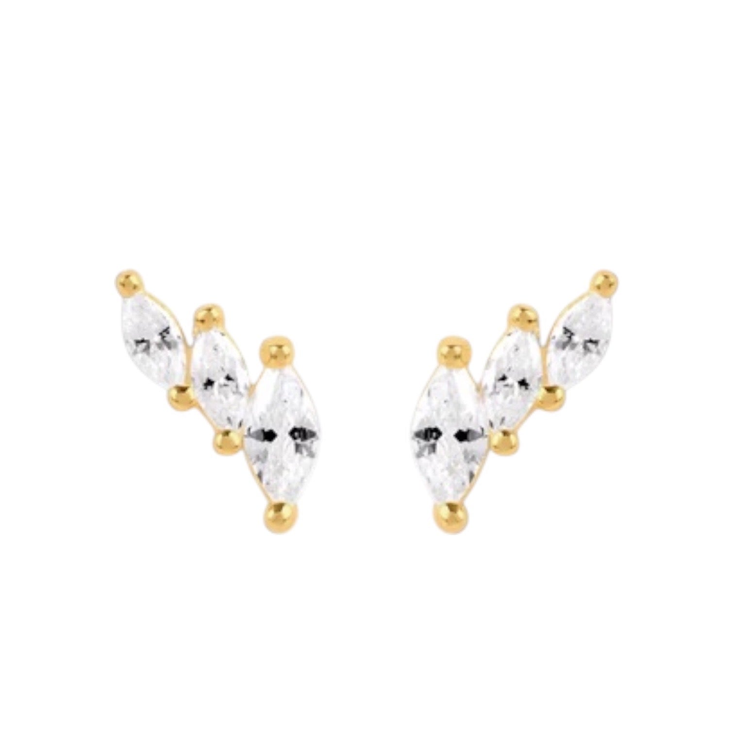 Mini Graduated Marquise Studs