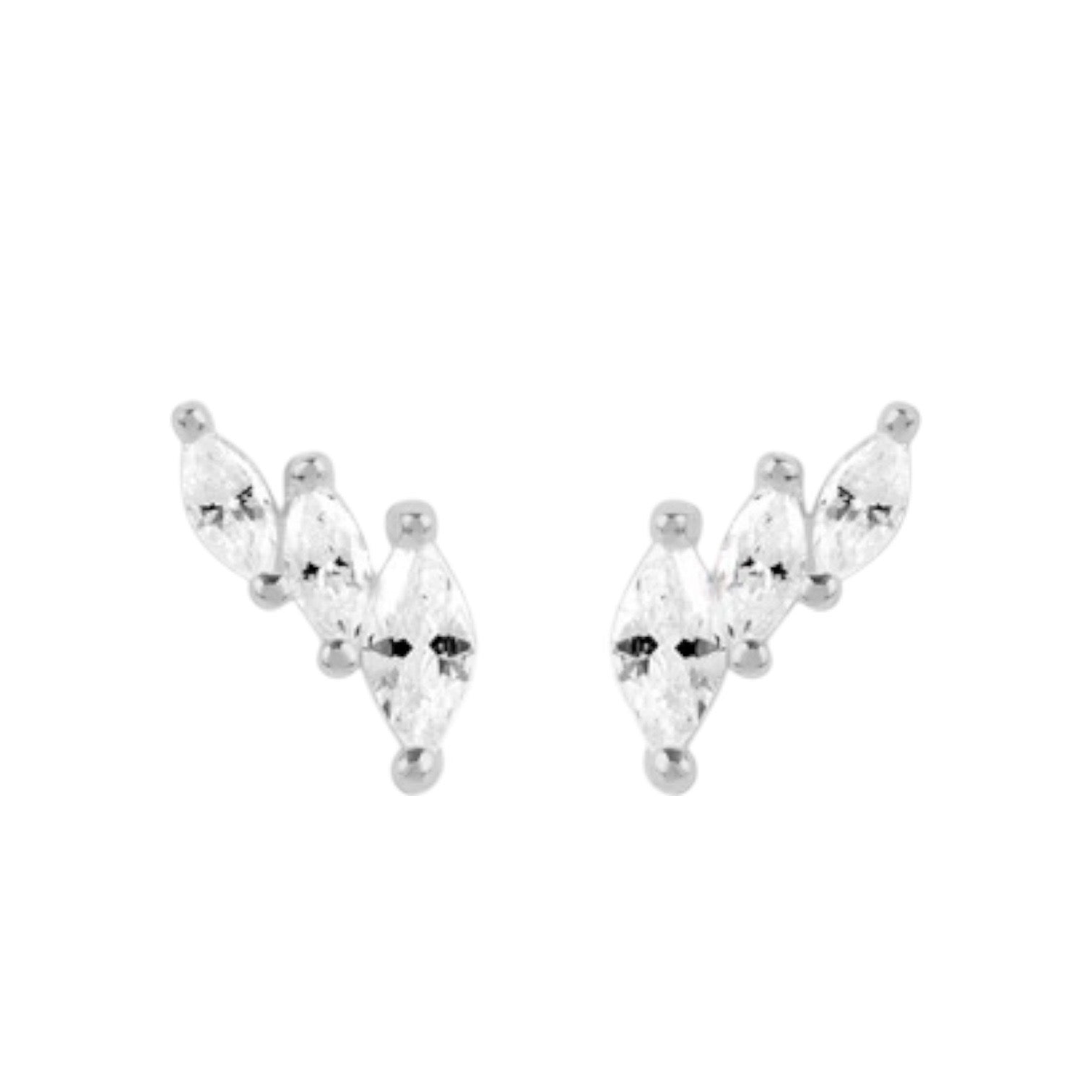Mini Graduated Marquise Studs