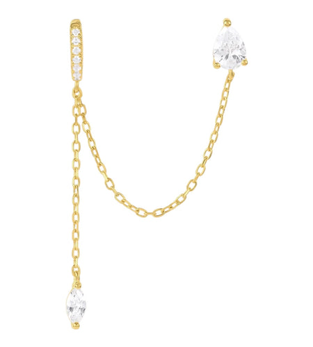 Teardrop Double Huggie