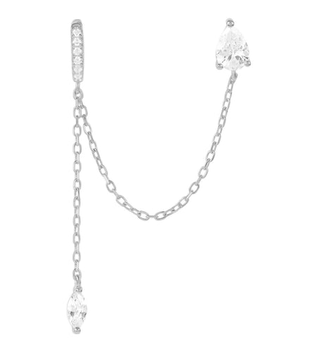 Teardrop Double Huggie