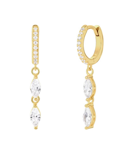 Double Marquise Huggies