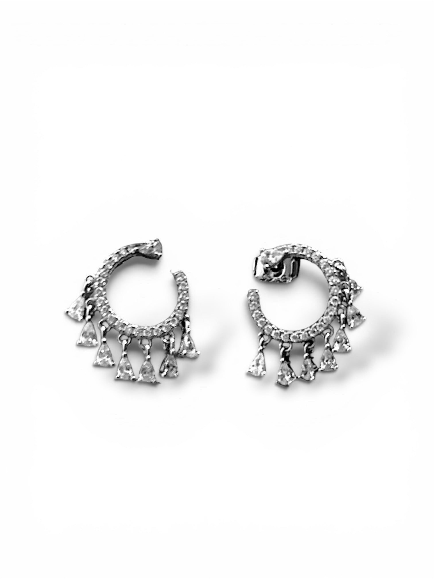 Teardrop charms hoop Earrings