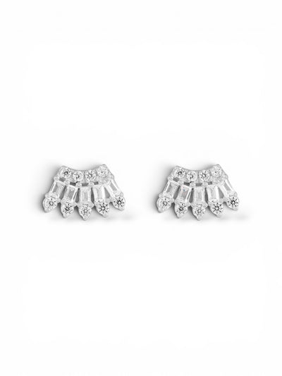 Mini Scattered Baguette Bezel Fan stud