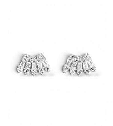 Mini Scattered Baguette Bezel Fan stud