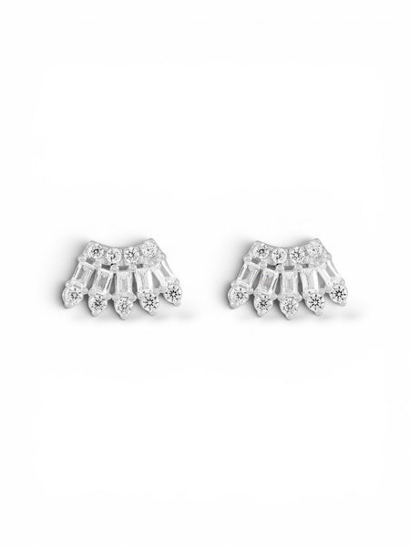 Mini Scattered Baguette Bezel Fan stud