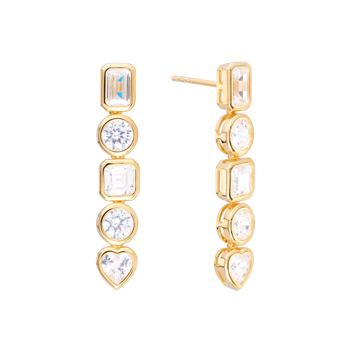 Bezel Multi shape Earrings