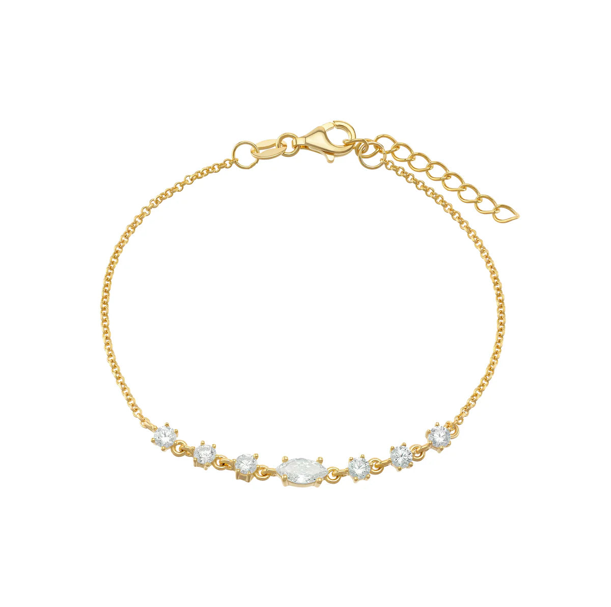Marquis and round Cz bracelet