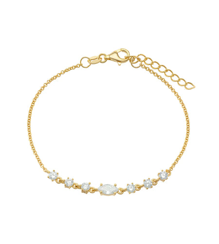 Marquis and round Cz bracelet
