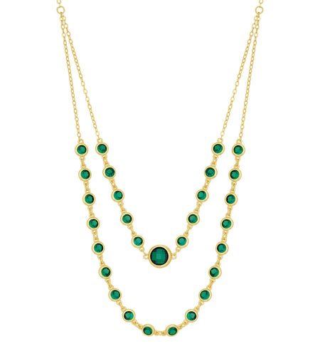 Double Row Green Bezel Zirconia