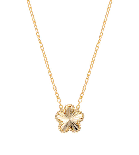Mini Flutted Flower Necklace