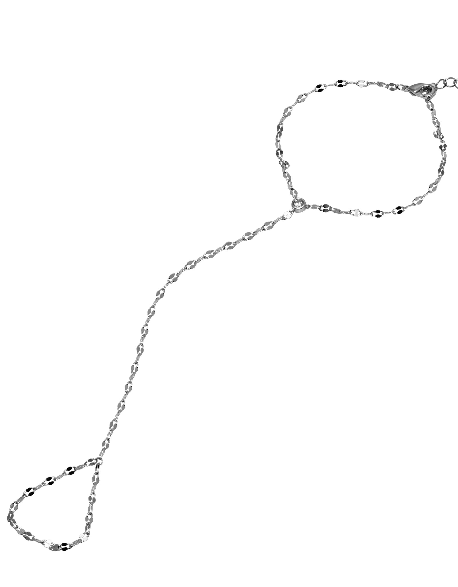 Shimmery Bezel Hand Chain