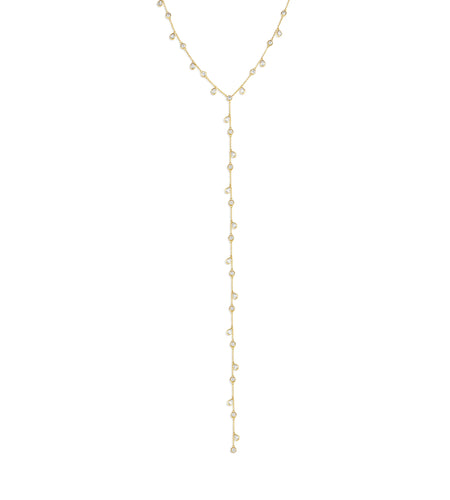Dripping Diamonds Lariat Necklace