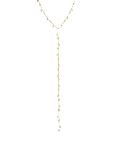 Dripping Diamonds Lariat Necklace