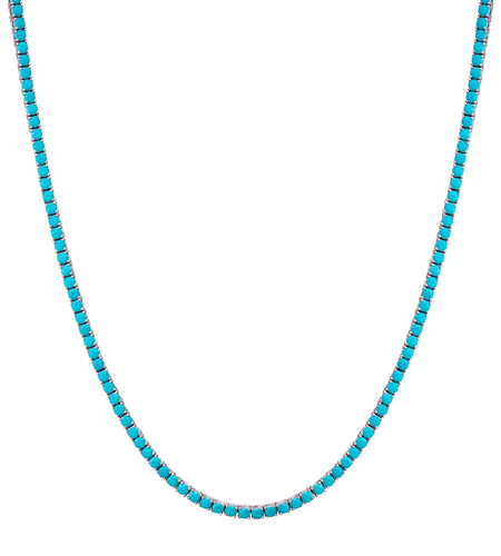 Turquoise Tennis necklace 3mm