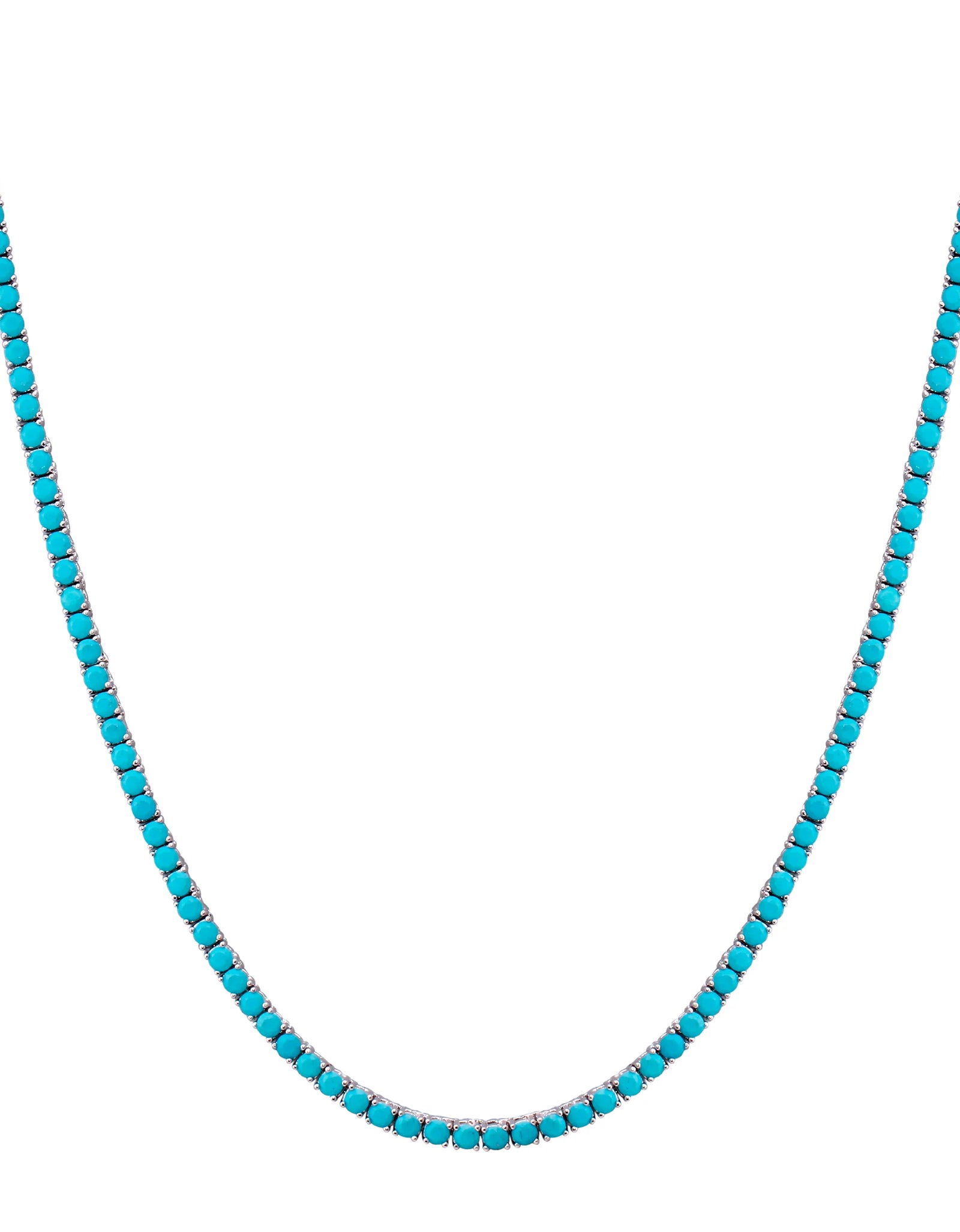 Turquoise Tennis necklace 3mm