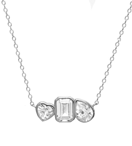 Triple Shape stone Necklace