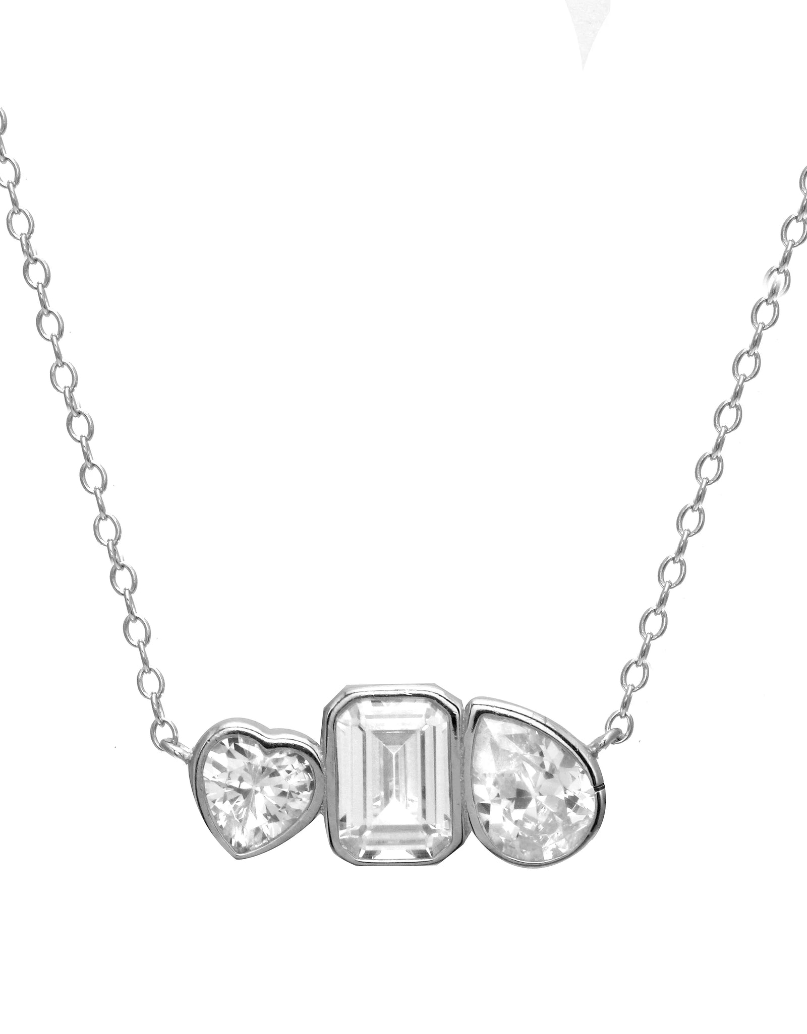 Triple Shape stone Necklace