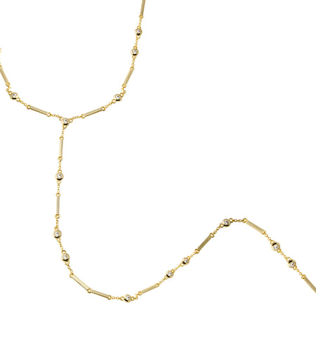 Diamond Bezel Bar Lariat
