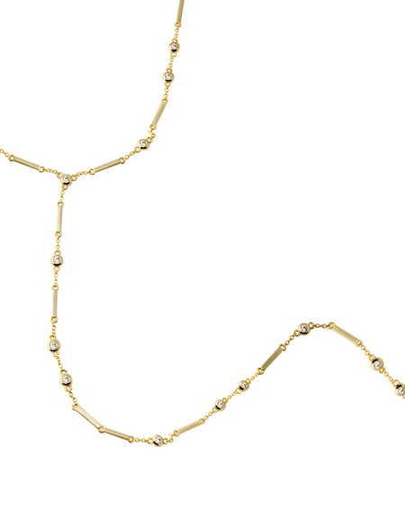 Diamond Bezel Bar Lariat