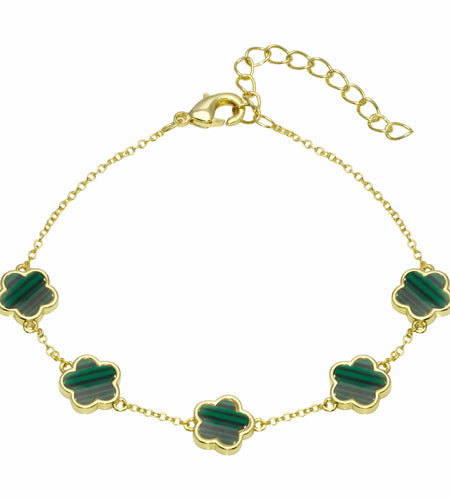 Flower Multi Stone Bracelet