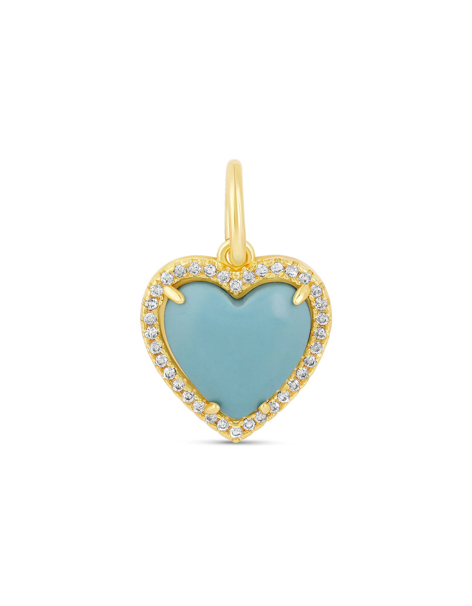 Small Stone heart charm