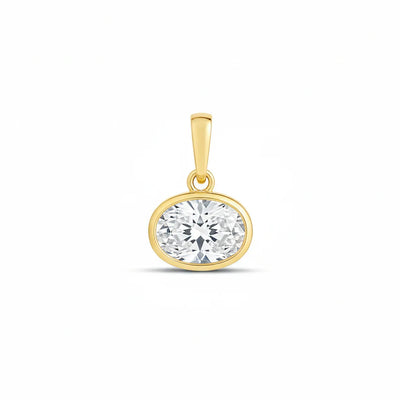 Oval Ice Bezel Charm