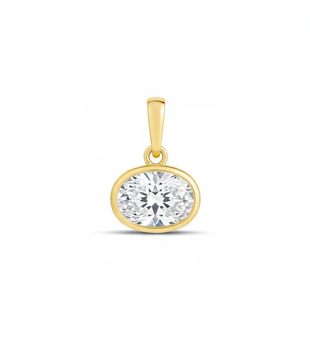 Oval Ice Bezel Charm