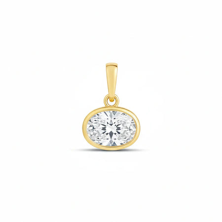 Oval Ice Bezel Charm