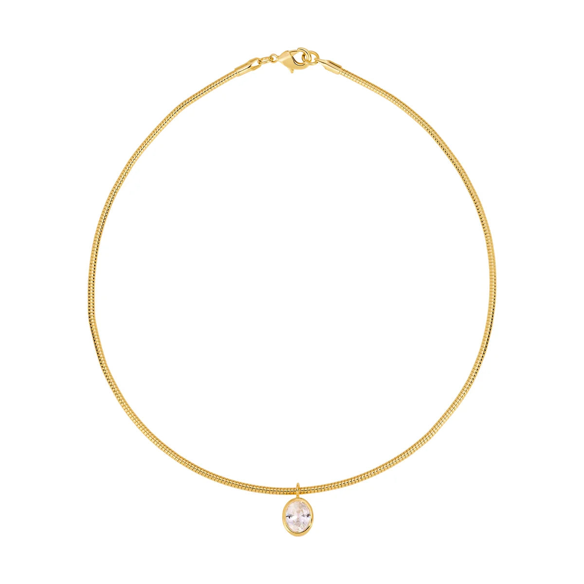 Golden Glow Solitaire Necklace