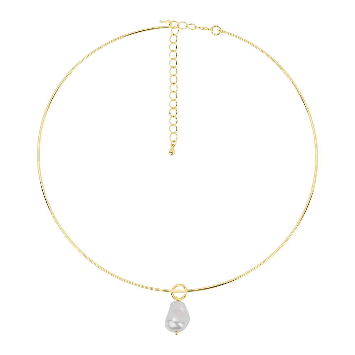 Golden Pearl Drop Necklace