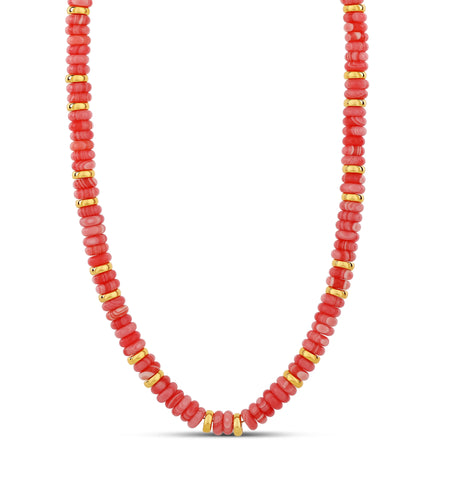 Coral pukka necklace