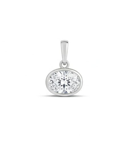 Oval Ice Bezel Charm