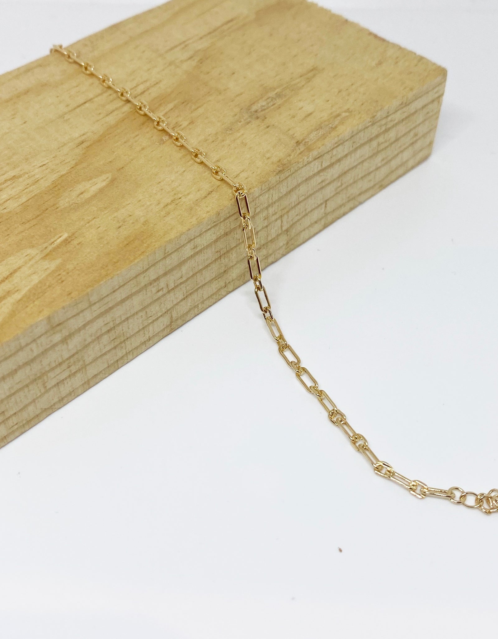 Thin Paperclip chain Bracelet