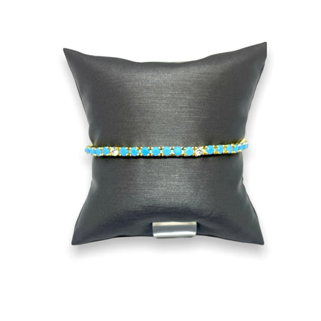 Turquoise Cz Tennis Bracelet