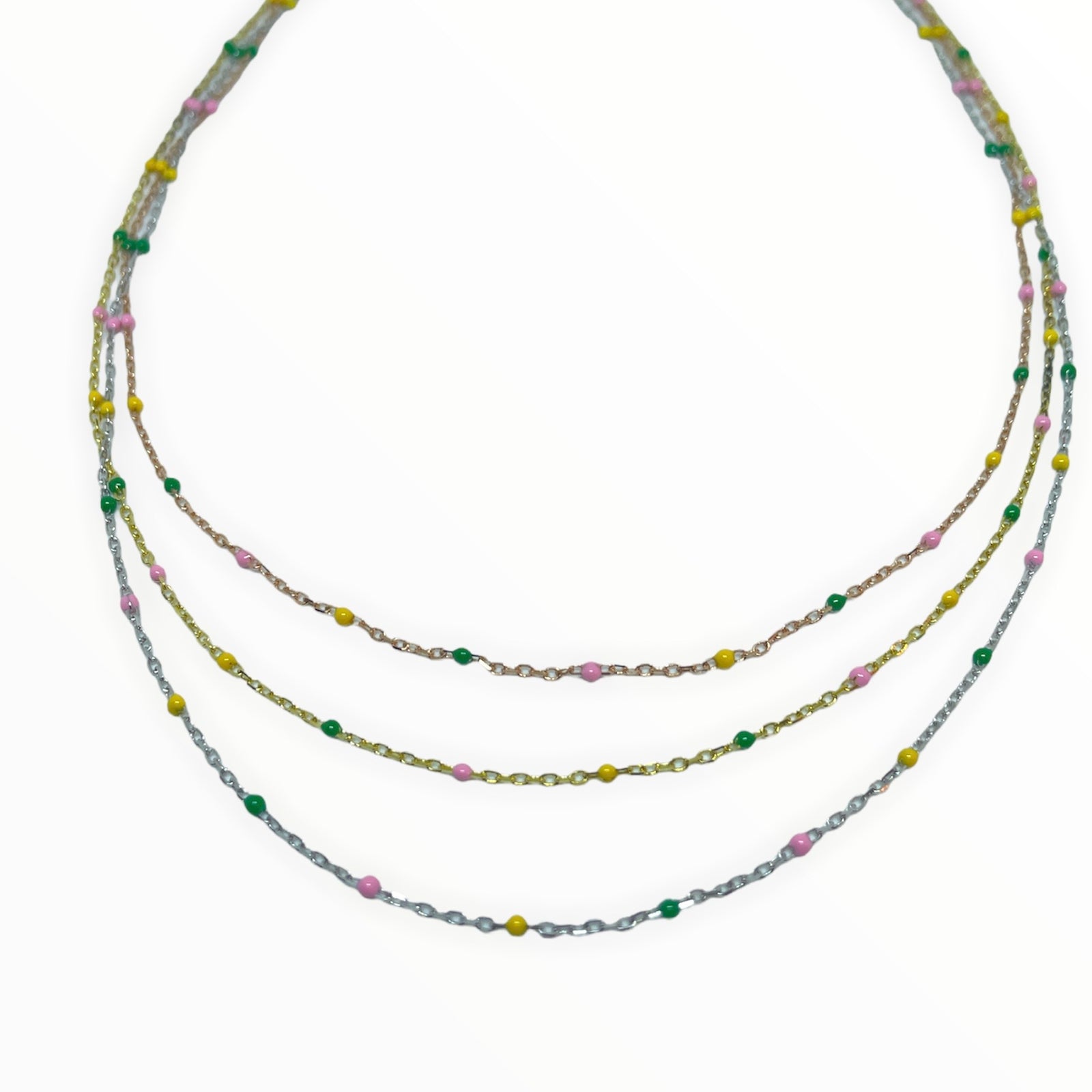Multicolor Triple necklace