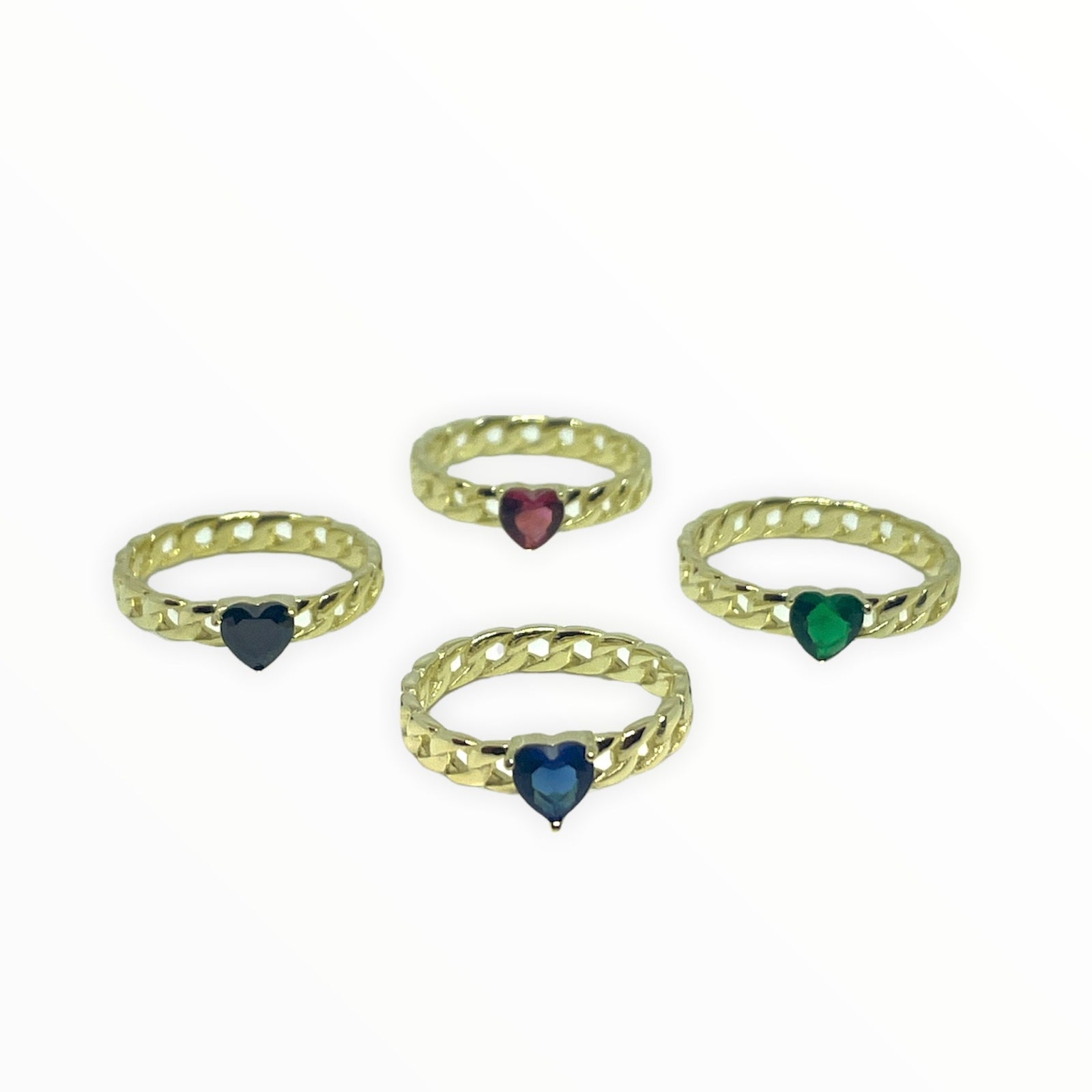 Cuban chain with heart ring