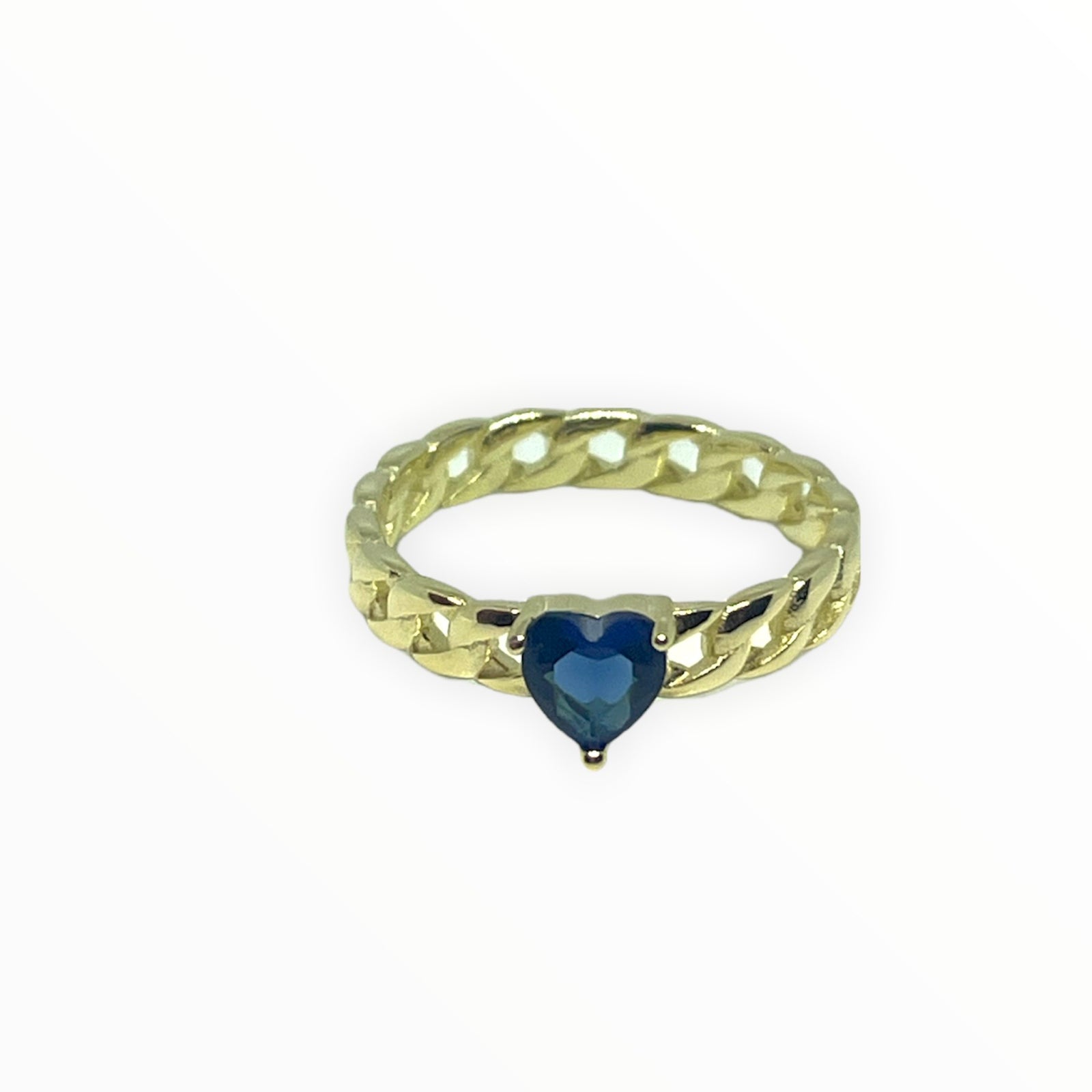 Cuban chain with heart ring
