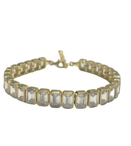 Square bezel tennis bracelet