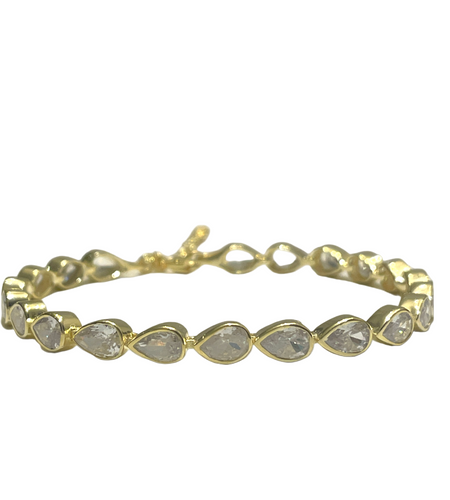 Tears bezel tennis bracelet