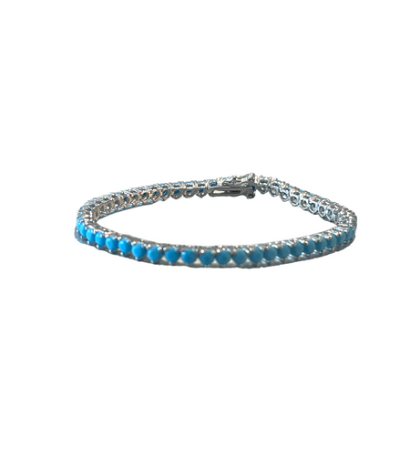 3 prong Turquoise Tennis bracelet