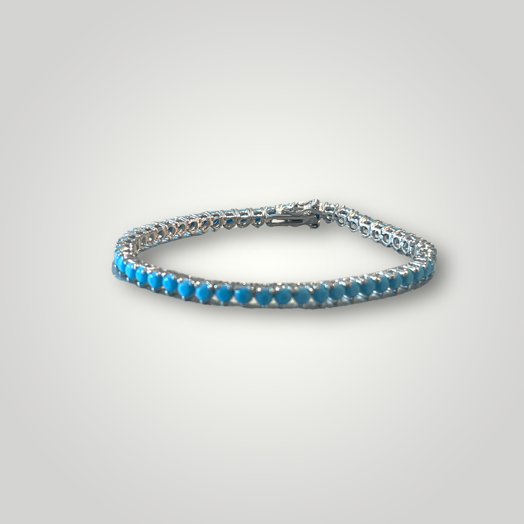 3 prong Turquoise Tennis bracelet