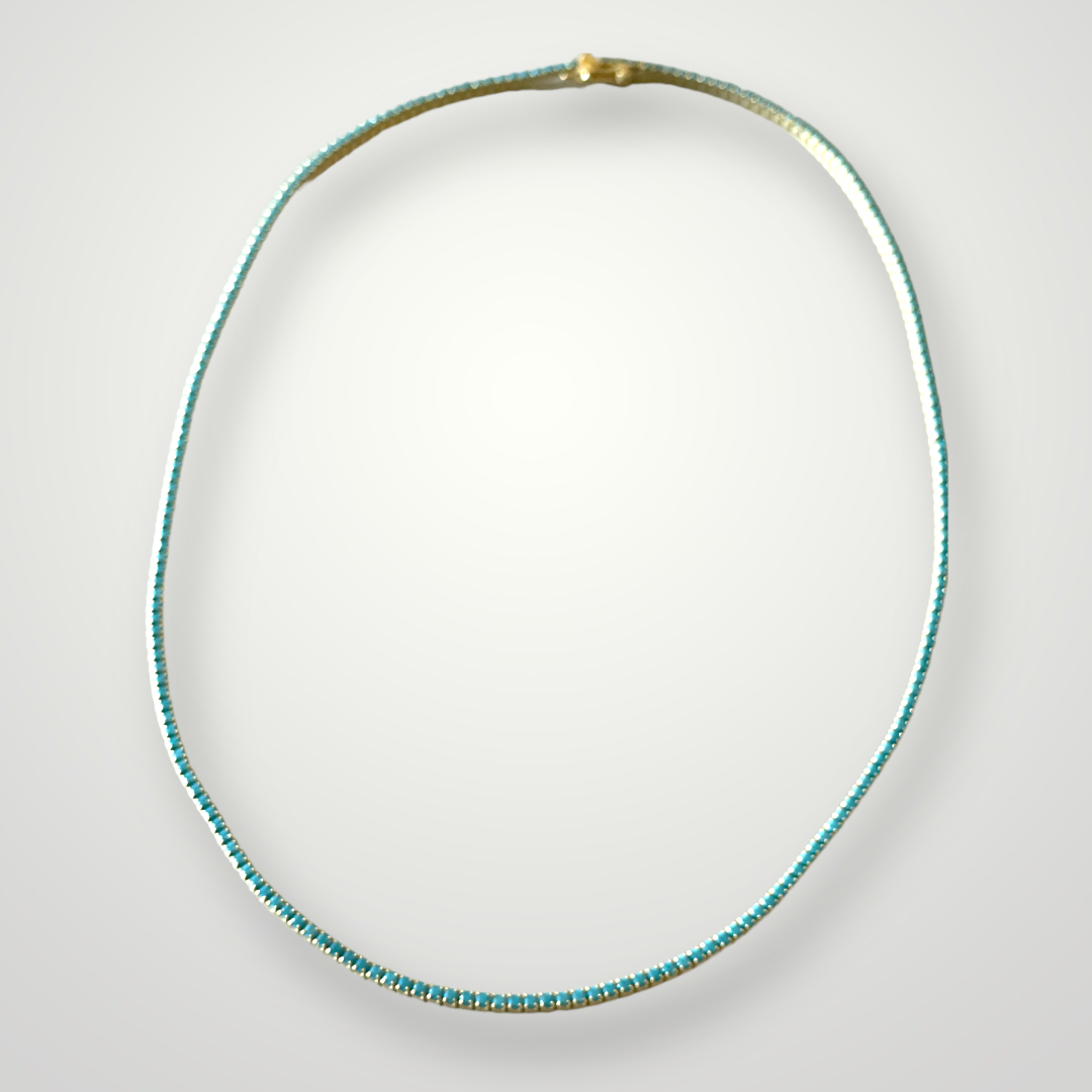 Turquoise 1.5 mm tennis Choker