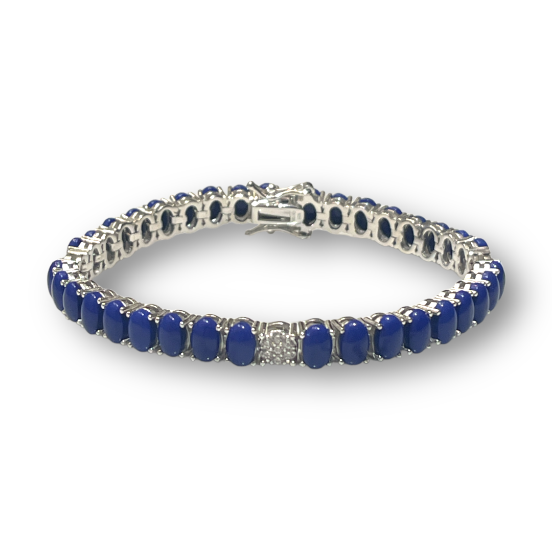 5mm Blue Cz tennis bracelet