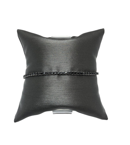 Black Cz thin tennis bracelet